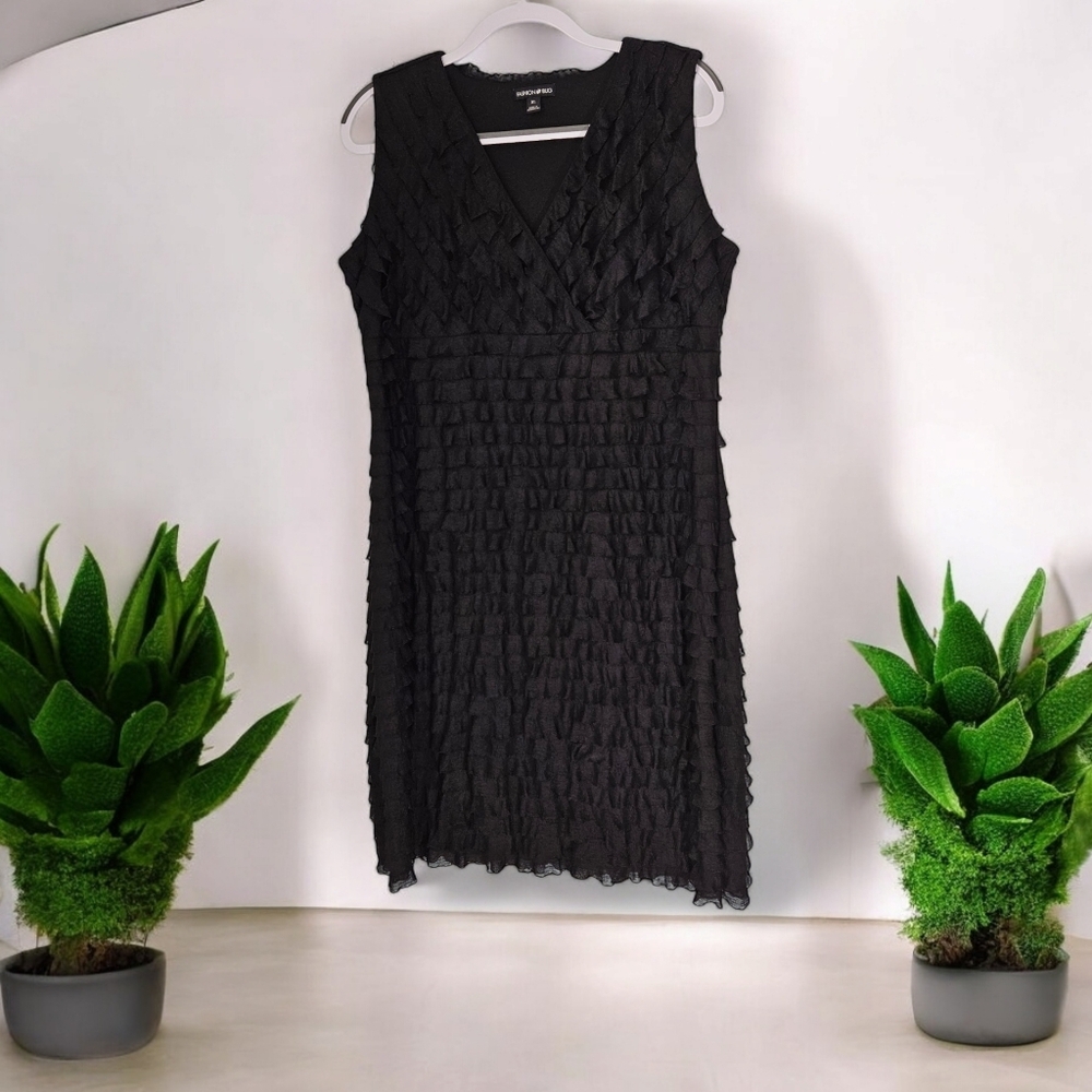 Fashion Bug Black Layered Sleeveless Dress